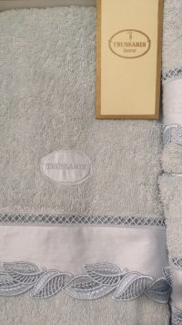 TRUSSARDI set 5 pezzi spugna ricamata