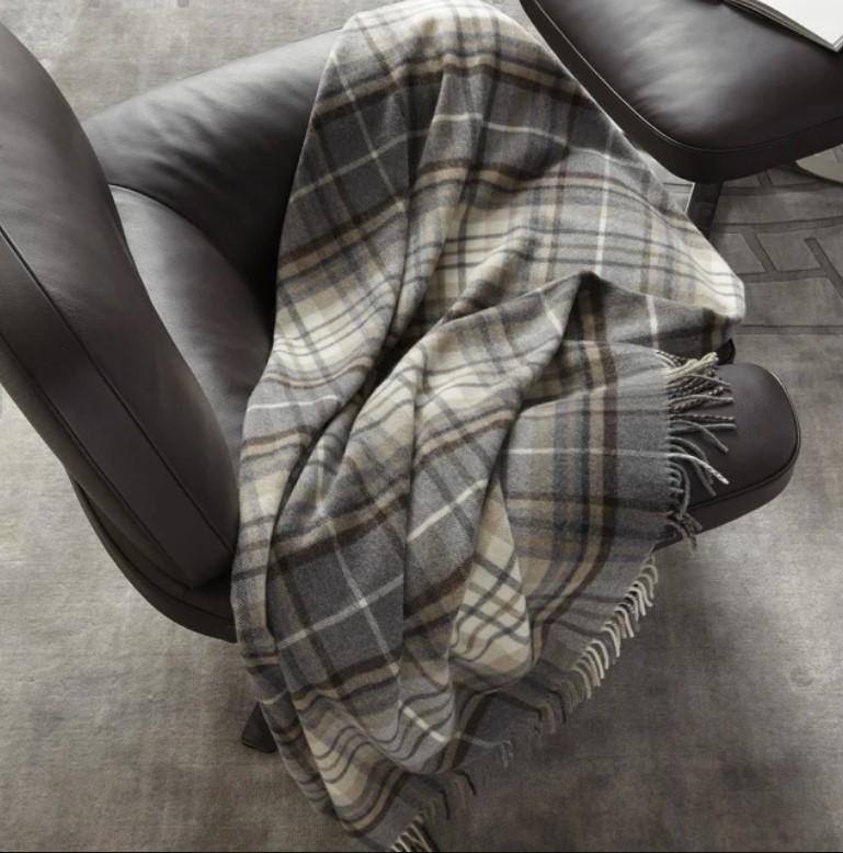 Plaid in pura lana Somma Sky