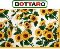 Tovaglia con bordo colorato in cotone Bottaro girasole