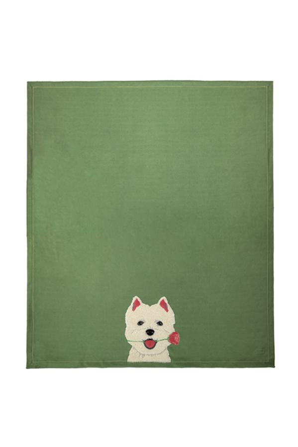 Plaid pile Maryplaid ricamato Barboncino - 28 %