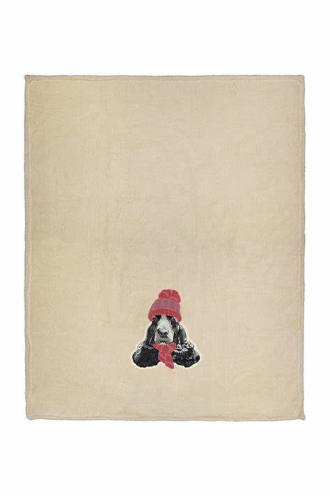 Plaid pile Maryplaid ricamato Tobia - 25%