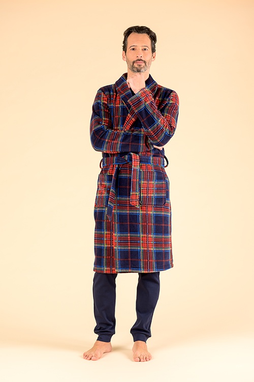 Vestaglia uomo in pile Maryplaid