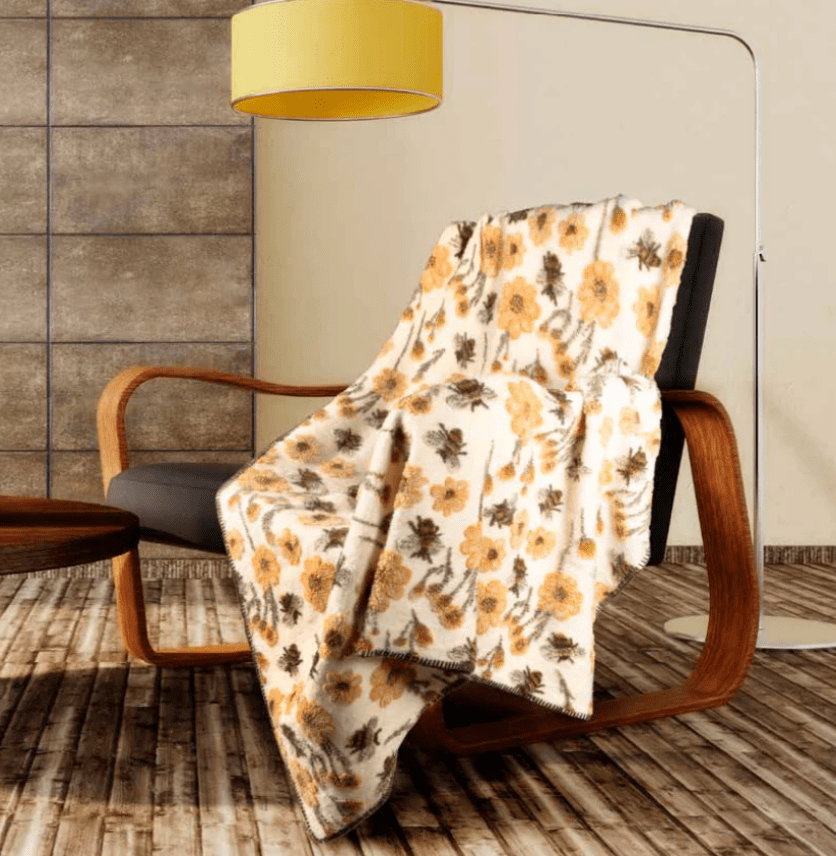 Plaid/coperta in lana cotta Ape