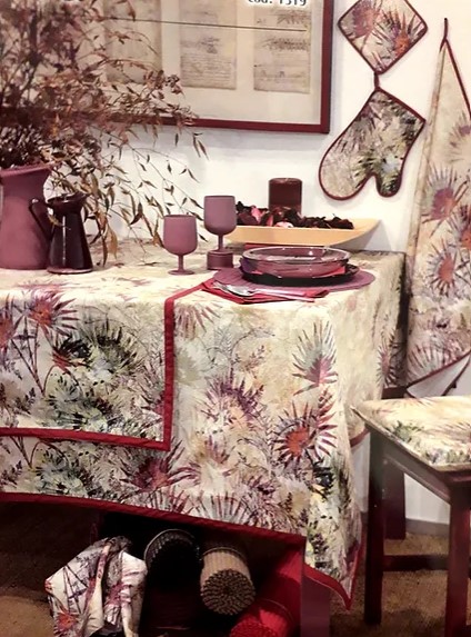 Tovaglia con bordo colorato in cotone Bottaro Zara