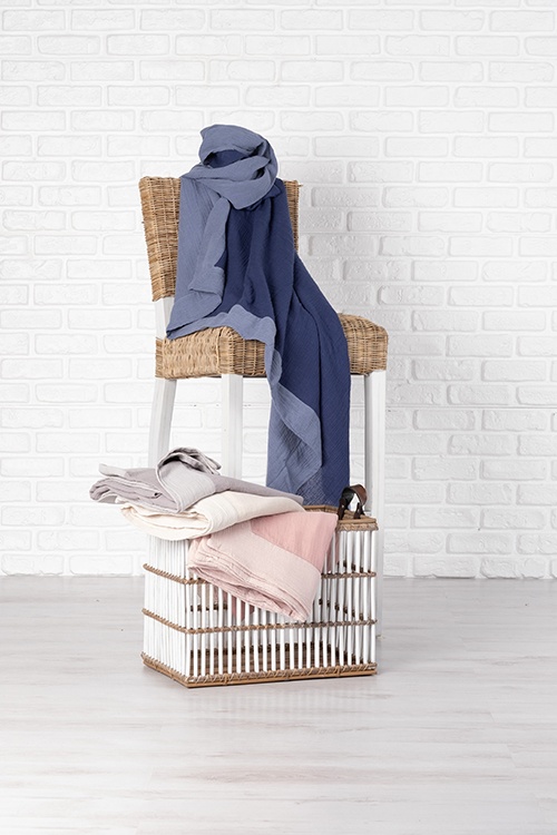 Telo / plaid in garza di cotone Maryplaid