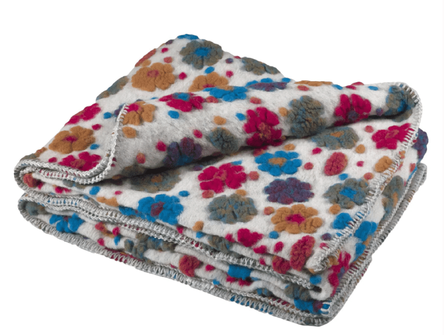 Plaid/coperta in lana cotta Margherite Lana Italia