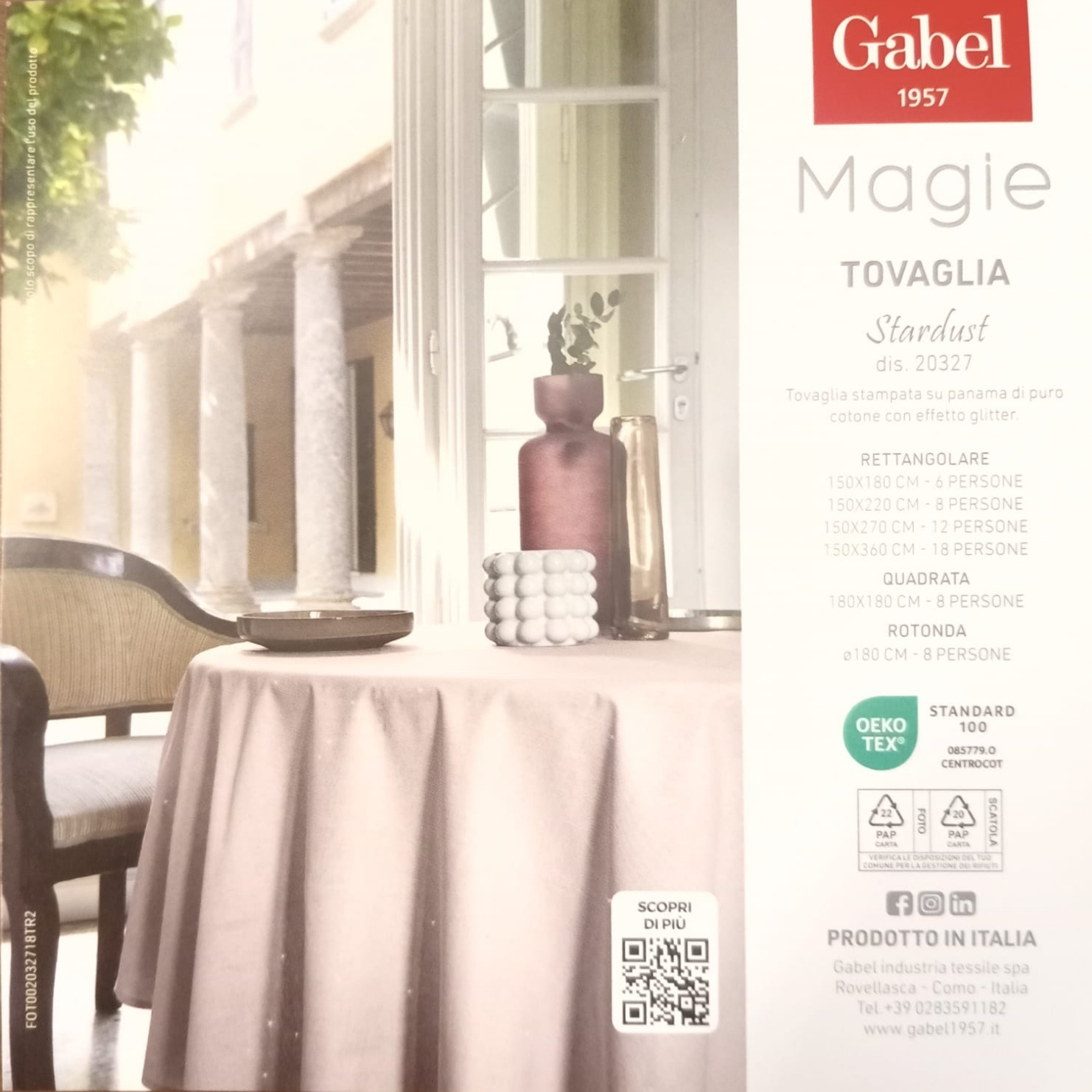 Tovaglia rotonda x 8  Gabel Stardust