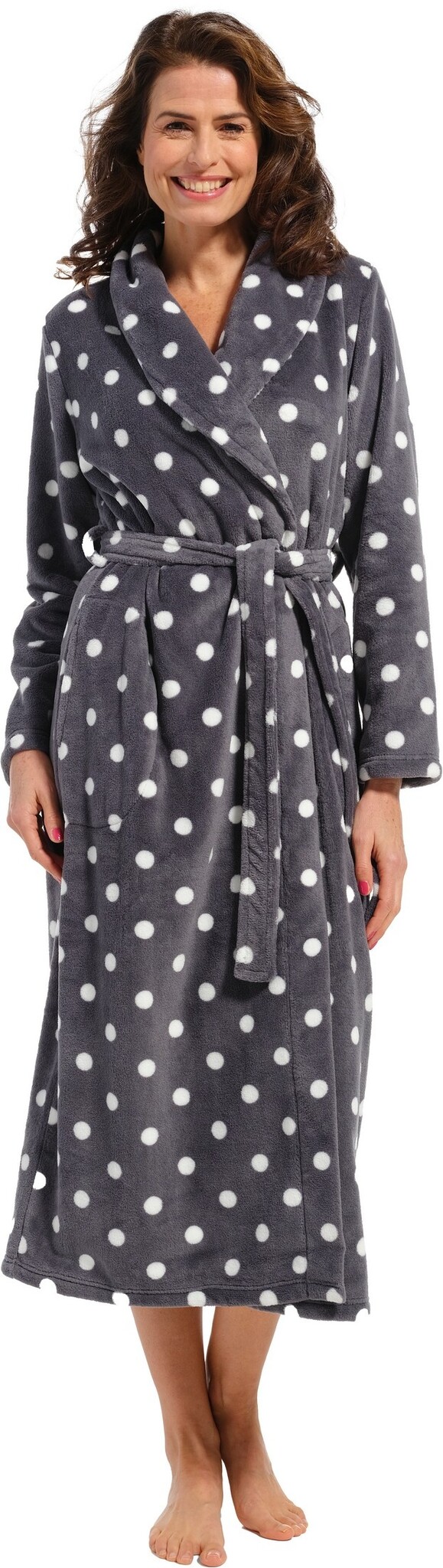 Vestaglia lunga in pile Pastunette pois - 36 %