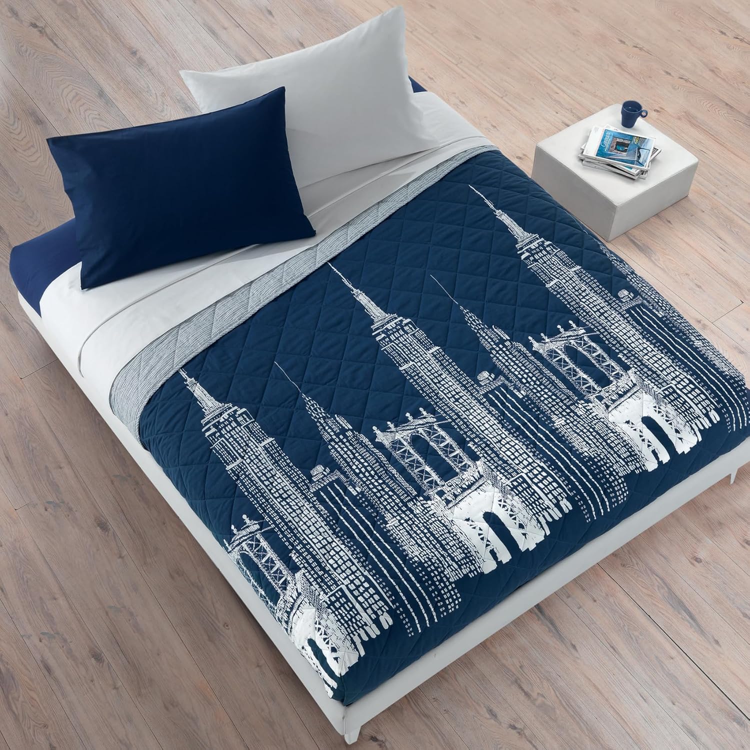 Parure copripiumino Gabel Ozanne blu - 20 %