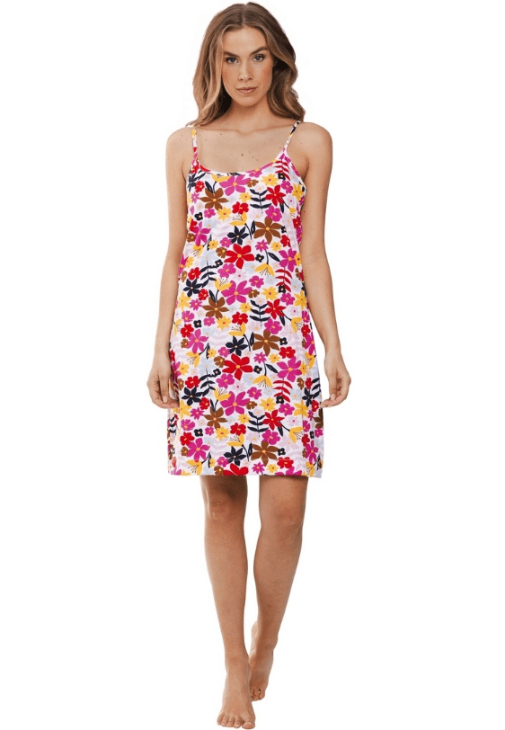 Abito spalline in cotone Rebelle Fiorito