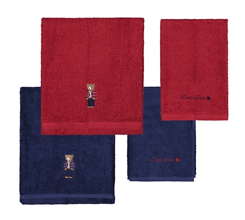 Set asciugamani ricamati Orsetto Maryplaid - 20 %
