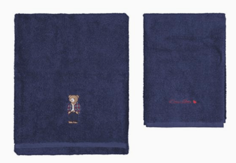 Set asciugamani ricamati Orsetto Maryplaid - 20 %