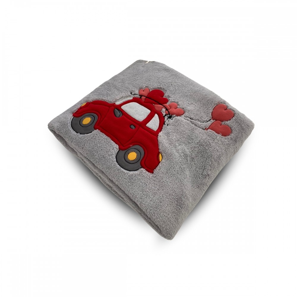 Plaid coperta in pile Maryplaid I love you - 19 %