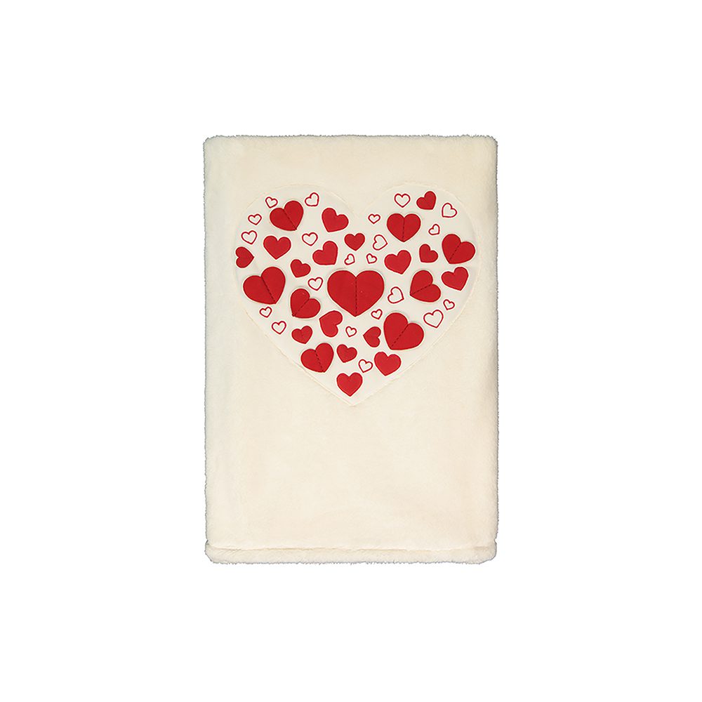 Plaid Cuoricini in pile flace ricamato Maryplaid - 30 %