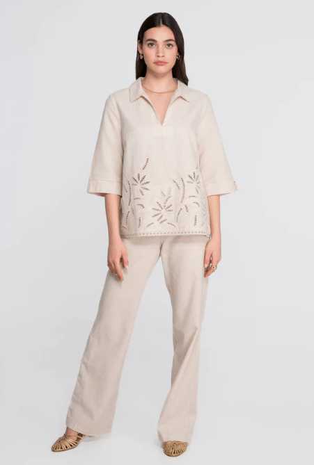 Pantalone lungo Oscalito lino/cotone - 32 %