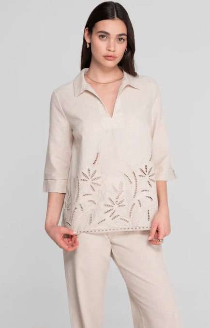 Camicia polo Oscalito lino/cotone - 32 %