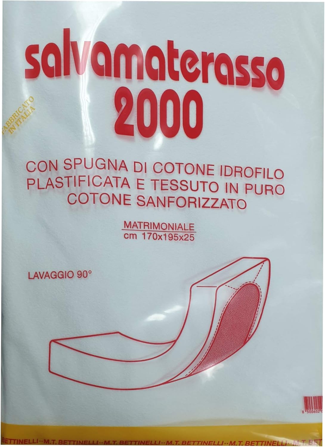 Coprimaterasso/salvamaterasso impermeabile spugna 2000
