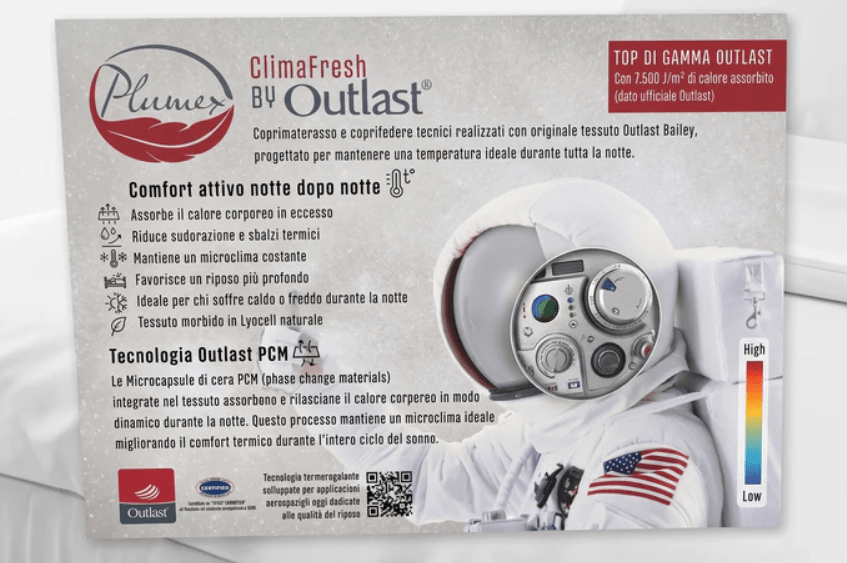 Fodere rinfrescanti cuscino Outlast  - 10 %