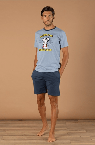 Pigiama corto uomo Maryplaid Snoopy mis M